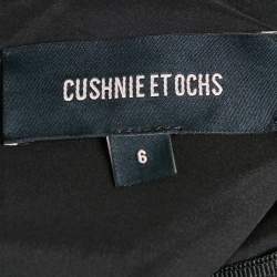 Pre Owned Cushnie et Ochs Black Embellished Crepe Off-Shoulder Midi Dress M