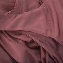 Cushnie et Ochs Pink Silk Charmeuse Faux Wrap  Body Suit L