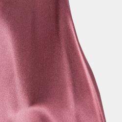 Cushnie et Ochs Pink Silk Charmeuse Faux Wrap  Body Suit L