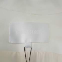 Cushnie et Ochs White Crepe Collared Open Front Coat S 