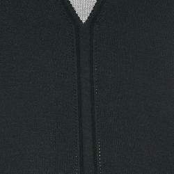 Pre Owned Cushnie Black Rib Knit High Neck Bodycon Mini Dress M