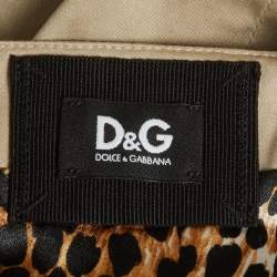 Pre Owned D&G Khaki Green Cotton Mini Dress S