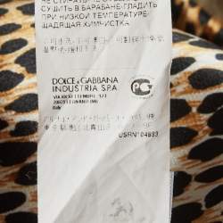 Pre Owned D&G Khaki Green Cotton Mini Dress S