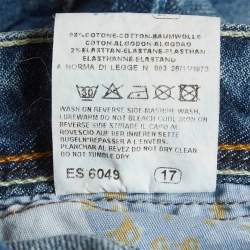 Pre Owned D&G Blue Denim Belted Wide Leg Jeans XS /Waist 27"