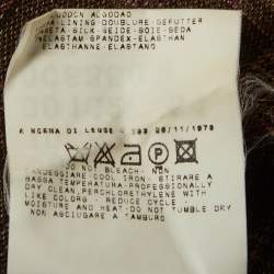 Pre Owned تنورة دي أند جي صوف مزيج بنية كاروهات مثنية ميني مقاس صغير