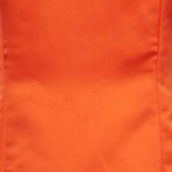 Pre Owned فستان دي آند جي برتقالي ستيان بدون أكمام بتزيينات تباين على الحافة مقاس صغير