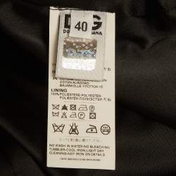 Pre Owned فستان دي آند جي برتقالي ستيان بدون أكمام بتزيينات تباين على الحافة مقاس صغير