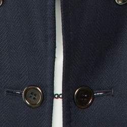 Pre Owned D&G Navy Blue Wool & Silk Blazer M