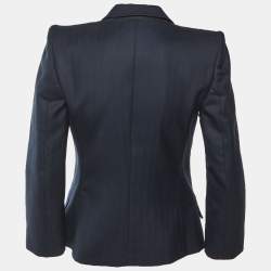 Pre Owned D&G Navy Blue Wool & Silk Blazer M