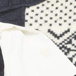 Pre Owned كارديغان دولتشي أند غابانا بلو قصير صوفي منسوج متوسط