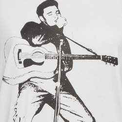 مملوكة مسبقًا D&G White Printed Jersey T-Shirt L