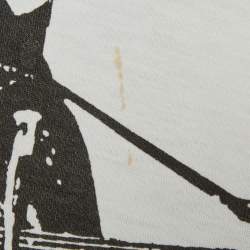 مملوكة مسبقًا D&G White Printed Jersey T-Shirt L