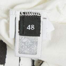 مملوكة مسبقًا D&G White Printed Jersey T-Shirt L