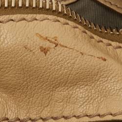 Pre Owned حقيبة كروس دولتشي أند غابانا جلد بيج بجيب مزدوجة