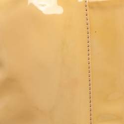 Pre Owned D&G Bubbles Yellow Patent Leather Chain Clutch