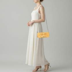 Pre Owned D&G Bubbles Yellow Patent Leather Chain Clutch