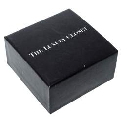 Pre Owned Damiani Damianissima Onyx Diamond Silver Ring Size 53