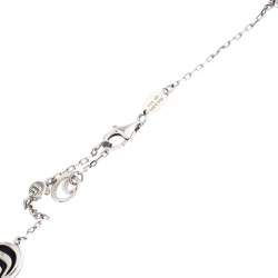 Pre Owned قلادة دامياني ستاشن بنقوش داميانيسيما ألماس وعقيق فضي