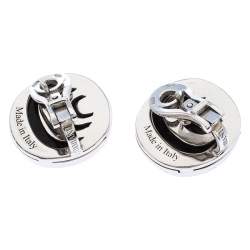 Damiani Damianissima Onyx Diamond Silver Stud Earrings