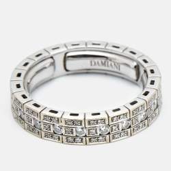 Pre Owned Damiani Belle Epoque Diamonds 18k White Gold Ring Size 62