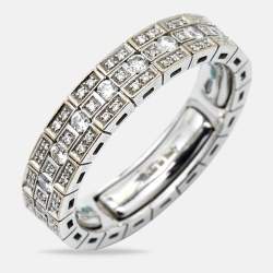 Pre Owned Damiani Belle Epoque Diamonds 18k White Gold Ring Size 62