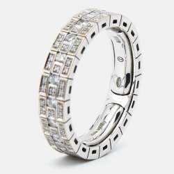 Pre Owned Damiani Belle Epoque Diamonds 18k White Gold Ring Size 62
