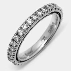 مملوكة مسبقًا Damiani D.side Diamonds 18k White Gold Ring Size 50