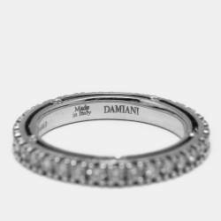 مملوكة مسبقًا Damiani D.side Diamonds 18k White Gold Ring Size 50