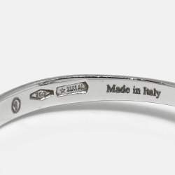 مملوكة مسبقًا Damiani Margerita Sapphire Diamonds 18k White Gold Ring Size 52.5