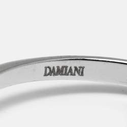 مملوكة مسبقًا Damiani Margerita Sapphire Diamonds 18k White Gold Ring Size 52.5