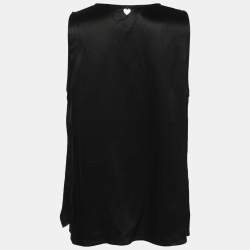Pre Owned Twinset Black Satin Tank Top M