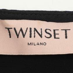 Pre Owned Twinset Black Satin Tank Top M