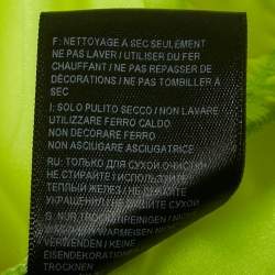Pre Owned Richard Quinn Neon Green Jersey Glove Detail Ruched Mini Dress S