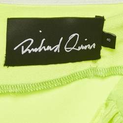 Pre Owned Richard Quinn Neon Green Jersey Glove Detail Ruched Mini Dress S