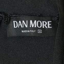 Pre Owned Dan More Black Knit Iconic Panther Cycling Shorts M