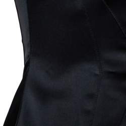Pre Owned D&G Black Stretch Satin Sleeveless Fitted Dress S