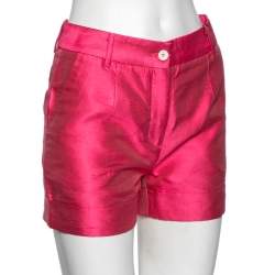 Pre Owned D&G Pink Silk & Raw Cotton Short S