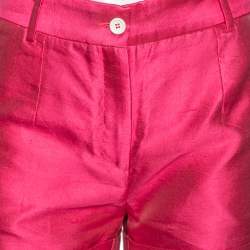 Pre Owned D&G Pink Silk & Raw Cotton Short S