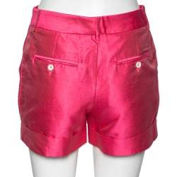 Pre Owned D&G Pink Silk & Raw Cotton Short S
