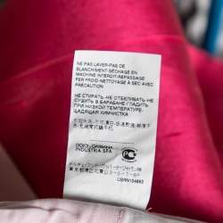 Pre Owned D&G Pink Silk & Raw Cotton Short S