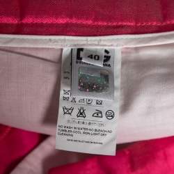 Pre Owned D&G Pink Silk & Raw Cotton Short S
