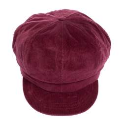 Pre Owned D&G Rosewood Pink Corduroy Newsboy Cap S 