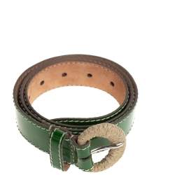 D&G Green Patent Leather Belt 80CM