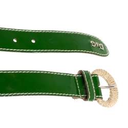 D&G Green Patent Leather Belt 80CM