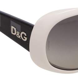 D&G White / Grey Gradient 3030A Oval Sunglasses