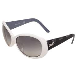D&G White / Grey Gradient 3030A Oval Sunglasses