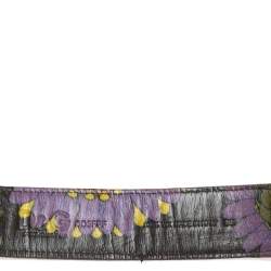 Pre Owned D&G Brown Leopard Print Calf Hair and Leather Buckle Belt 85CM