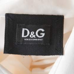 Pre Owned D&G Off White Satin Long Sleeve Shirt S