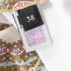 D & G Multicolor Printed Mixed Media Shoulder Tie Detail Tank Top M