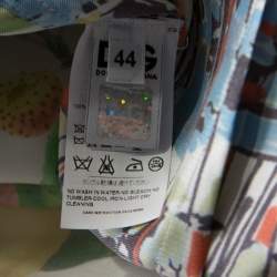 Pre Owned D&G Multicolor Abstract Tropical and Baroque Printed Silk Button Front Shirt M 